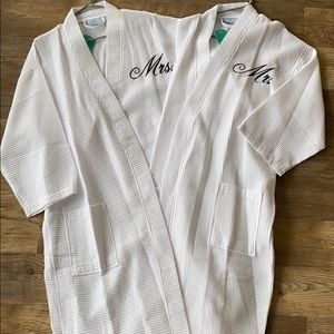 Matching Mr and Mrs Embroidered full length robes